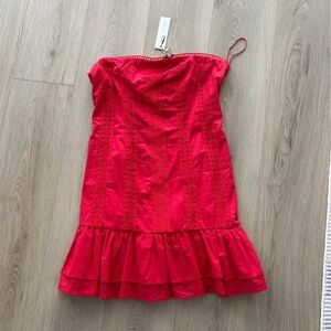 MABE Red Strapless Dress
